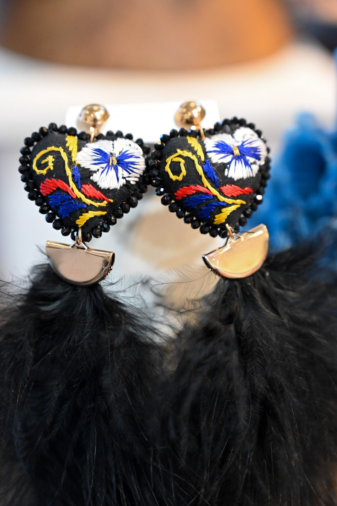 Feathered Heart Earrings