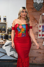Red Rose Mermaid Gala Dress