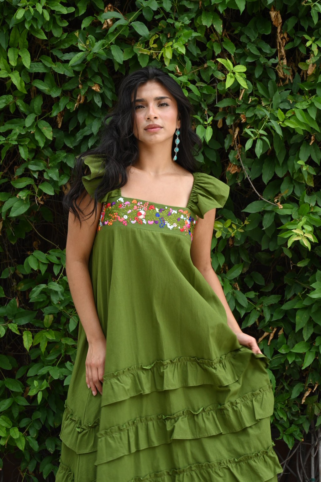 Tolima Ruffle Maxi Dress VRD
