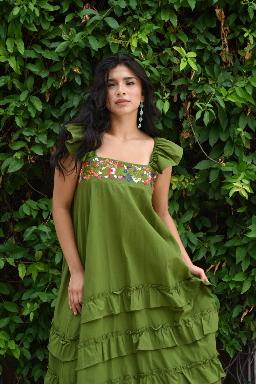 Tolima Ruffle Maxi Dress VRD