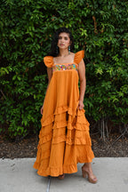 Tolima Ruffle Maxi Dress TRA