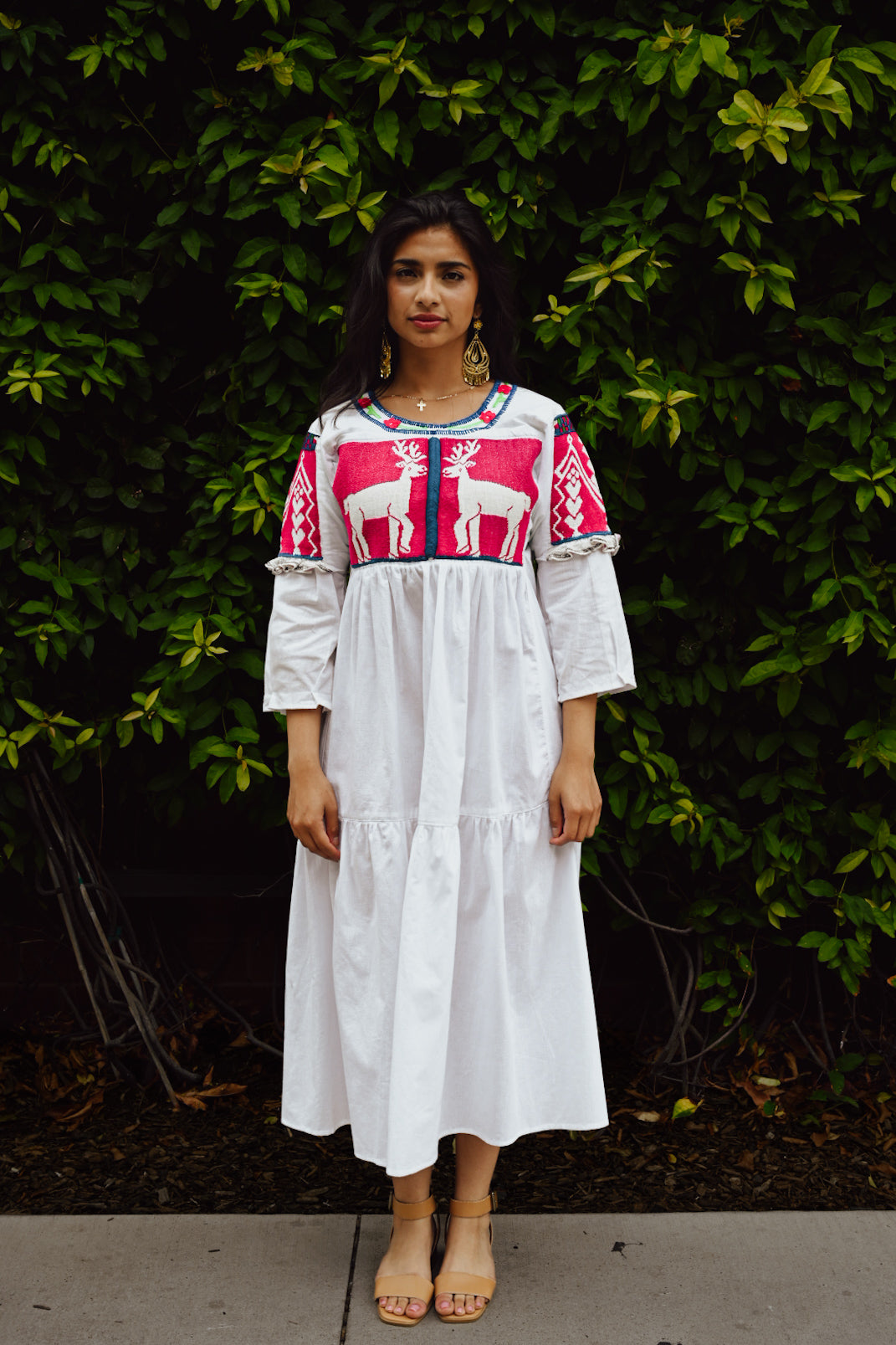 Oaxacan Venado Ruffle Midi