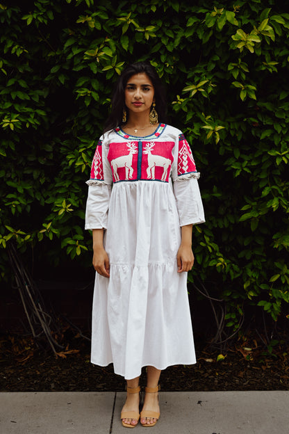 Oaxacan Venado Ruffle Midi