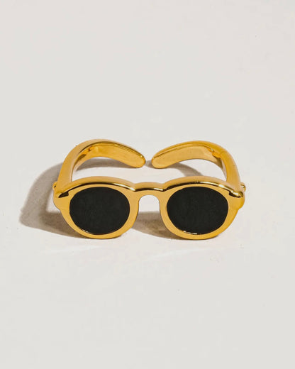 18K Gold Sunglasses Ring