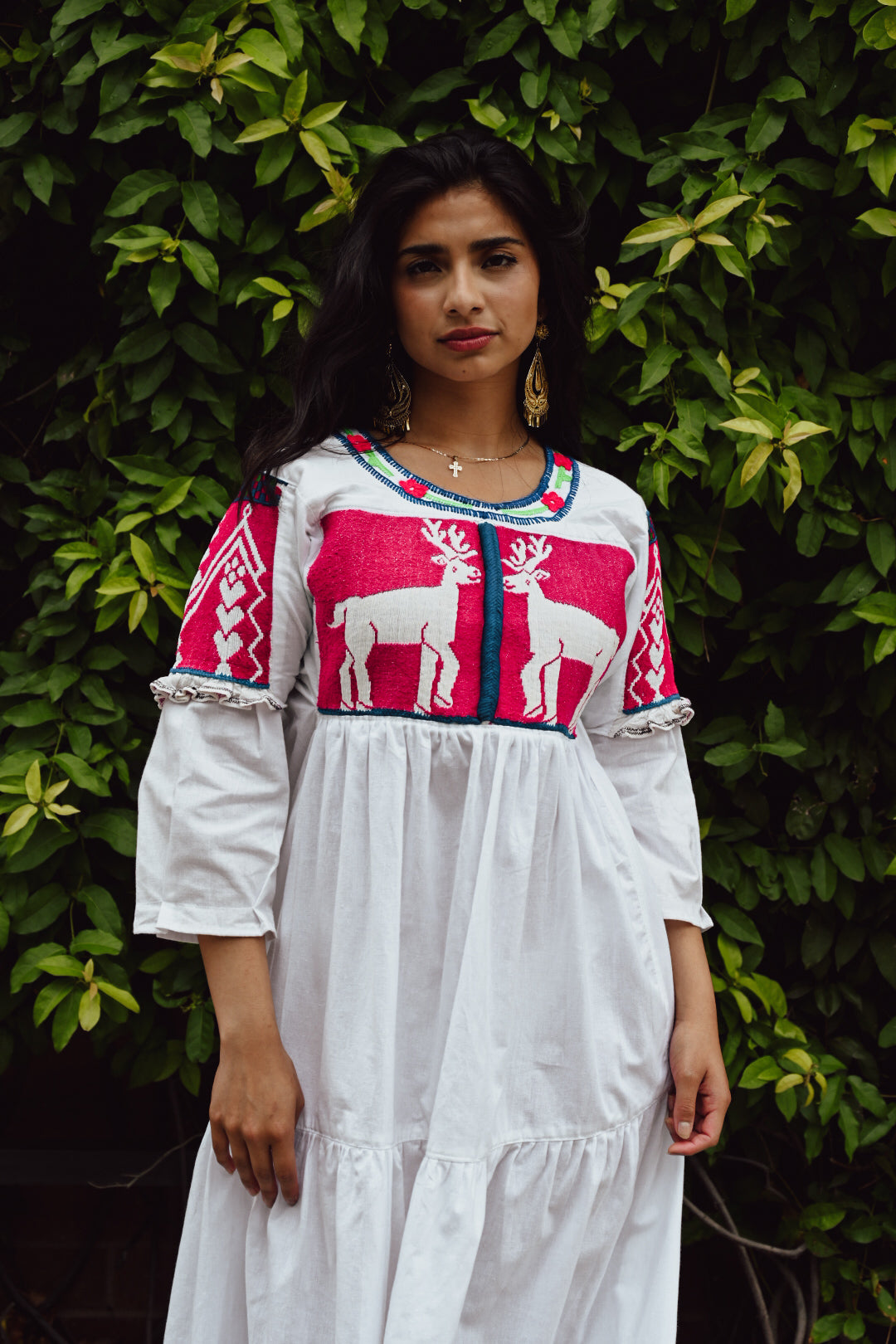 Oaxacan Venado Ruffle Midi