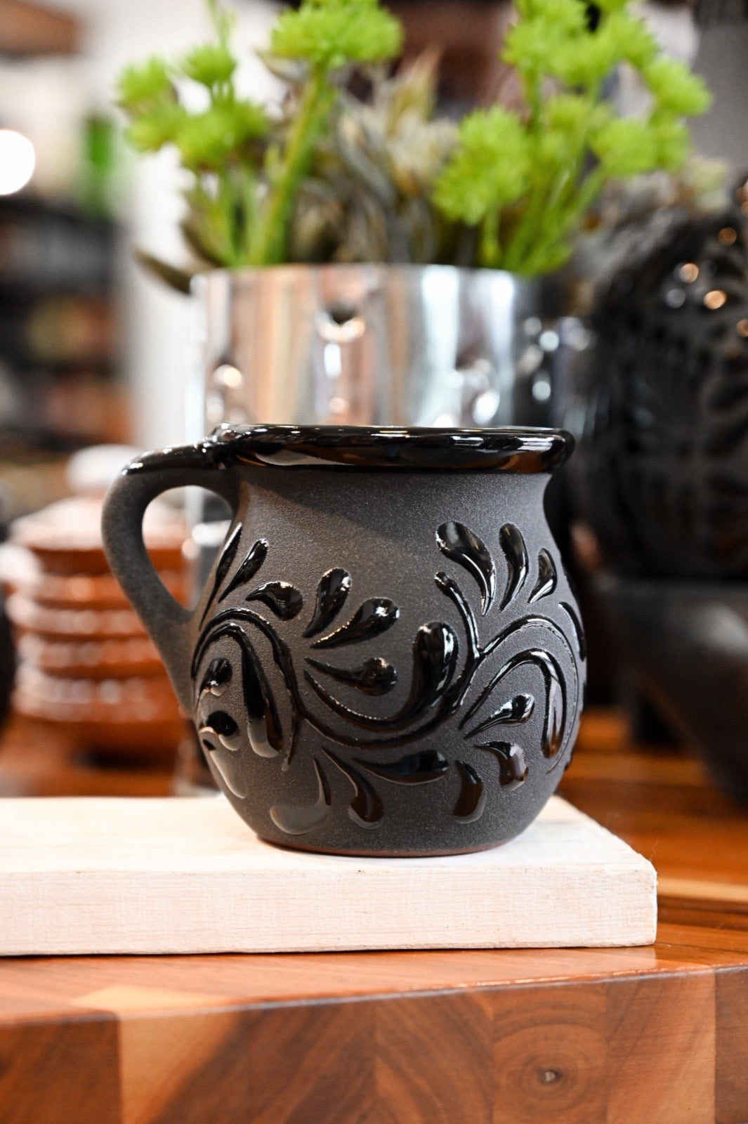 Black Talavera Mug