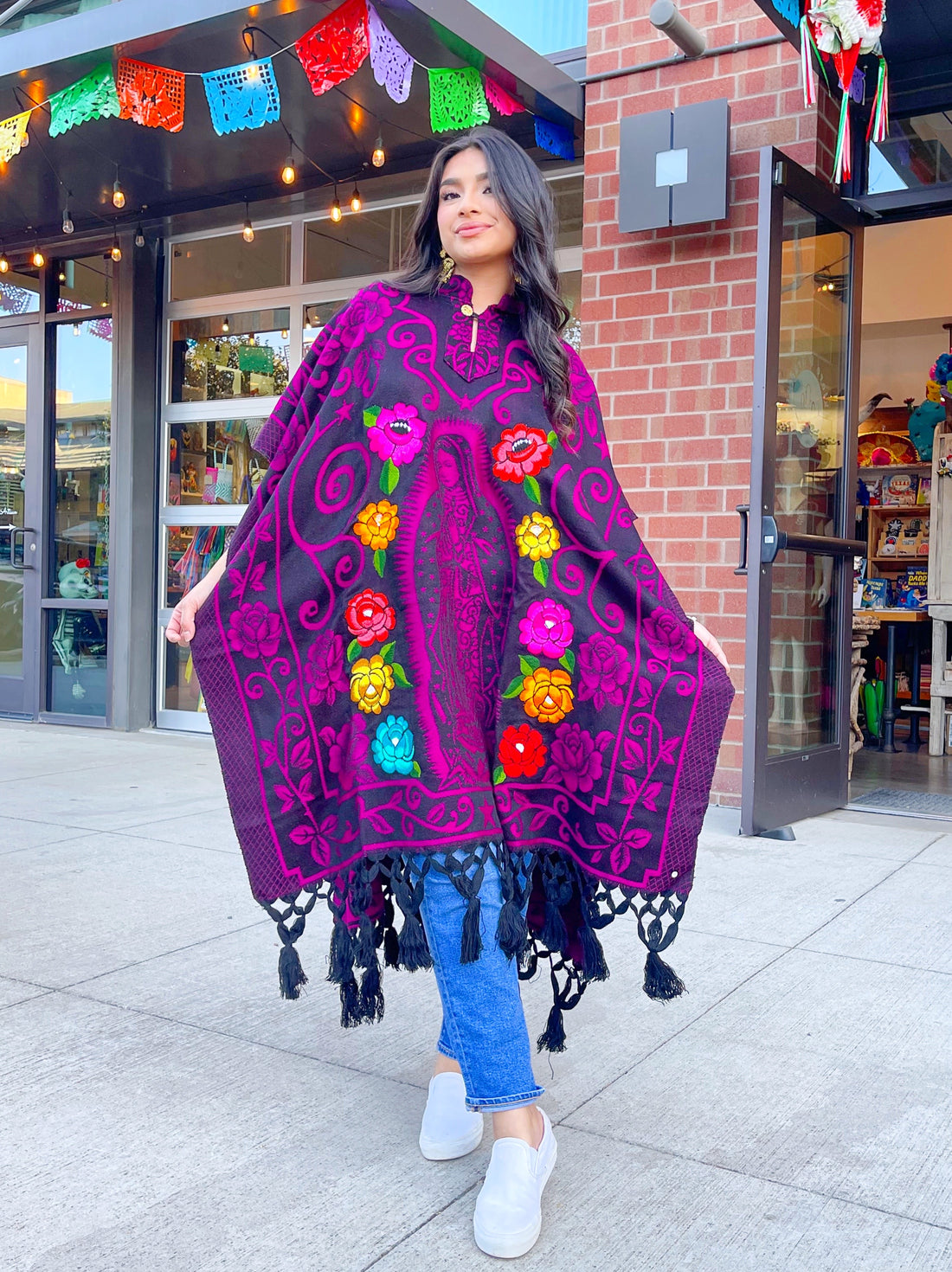 Virgencita Poncho - Fuchsia