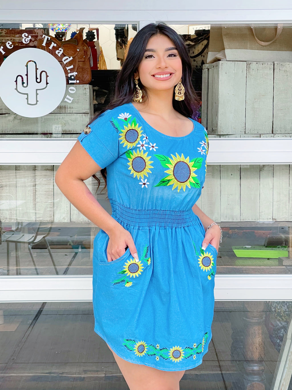 Mini Denim Sun Dress