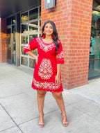 Reina Dress in Red