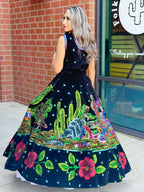 Río Mexicano Velvet Dress (M)
