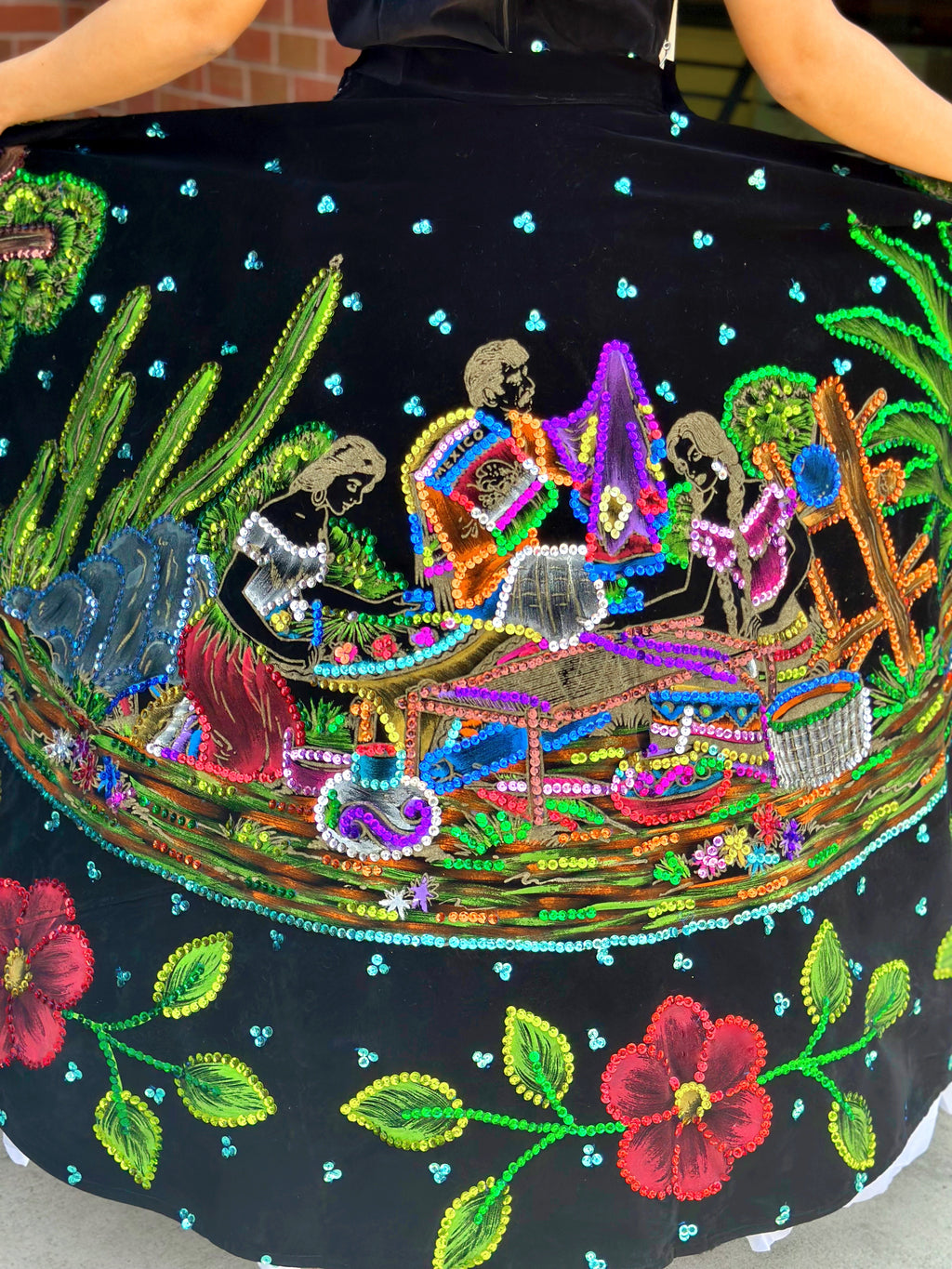 Río Mexicano Velvet Dress (M)