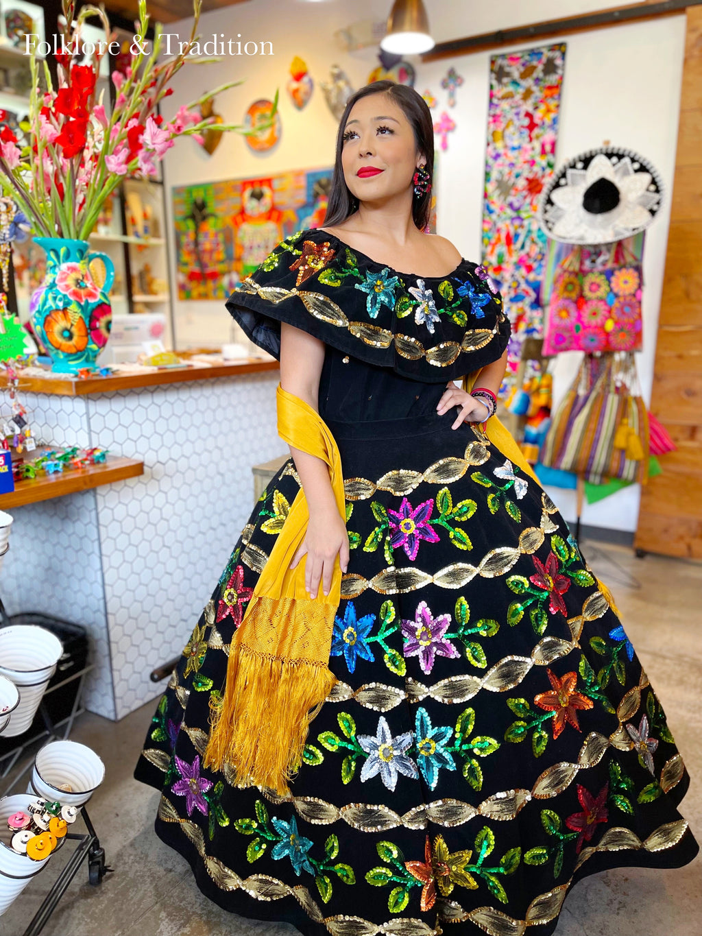 Paloma en Colores Velvet Dress (M/L)