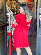 Reina Dress in Red