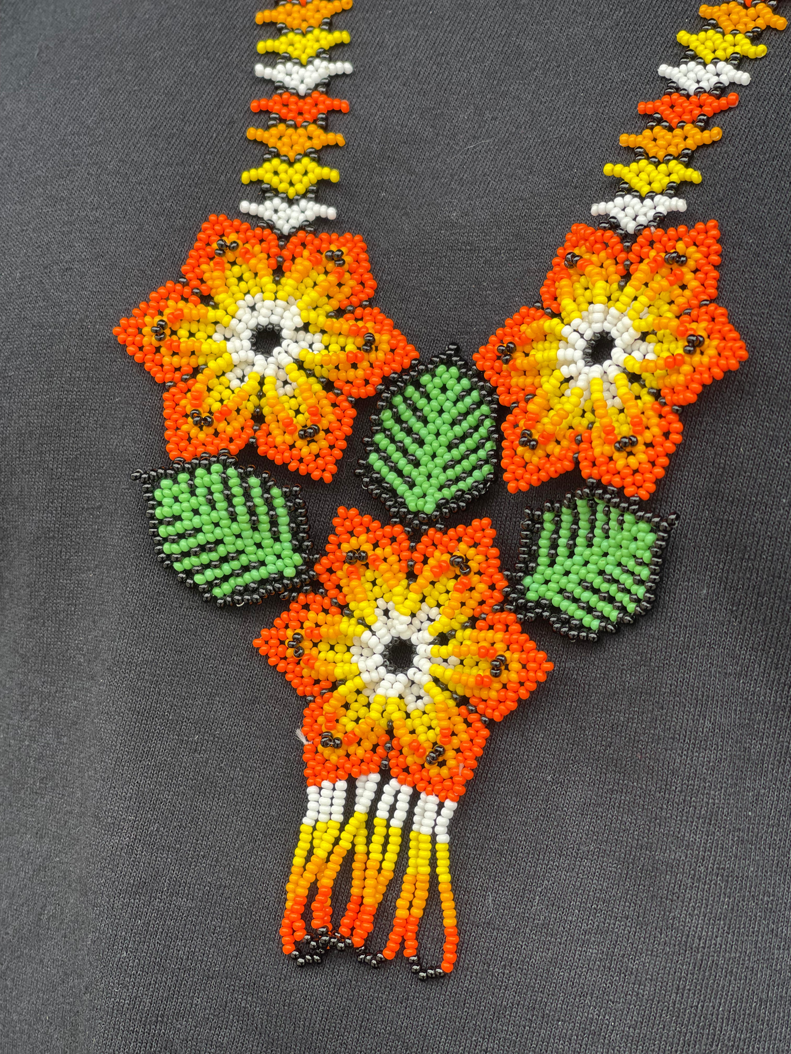 Floral Chaquira Necklace